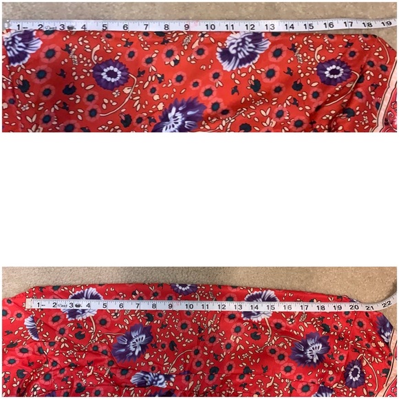 Red Boho Style Wrap Maxi Dress Sz XL - Picture 8 of 8